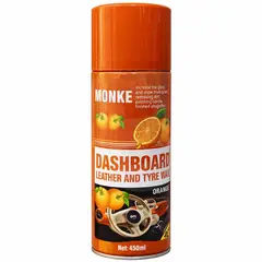 Ceară pentru bord, piele și anvelope auto MONKE Orange spray 450 ml