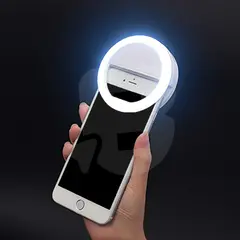 Lampă circulară LED pentru fotografii și video, 36 LED-uri și fixare pe smartphone