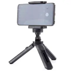 Mini trepied rotativ 360° pentru telefon și camere GoPro, compact și portabil