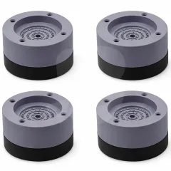 Set 4 picioare antivibrații și antizgomot pentru mașină de spălat și uscător, cauciuc natural și ABS, suprapozabile