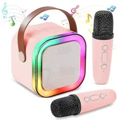 Set Smart 7 în 1 K12 cu Smartwatch AMOLED, Boxă Bluetooth Karaoke și Microfoane Wireless