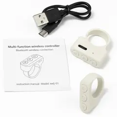 Controler wireless Bluetooth tip inel pentru control media și apeluri