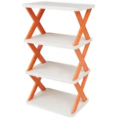 Etajeră multifuncțională pliabilă cu 4 niveluri din plastic rezistent