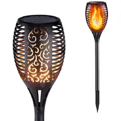 Lampă solară decorativă cu LED, efect de flacără, model XF-6017