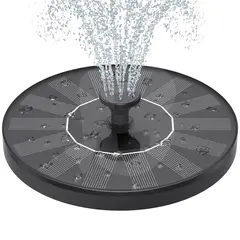 Pompă solară plutitoare pentru fântână și iaz, 1W, 6 duze, 55 cm