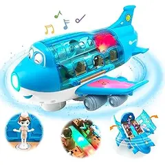 Avion cu Pasageri Lumina si Sunet ,Albastru 6511110044784 CON-318