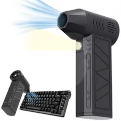 Suflantă de aer comprimat portabilă 130.000 RPM cu lanternă LED și 4 trepte de viteză