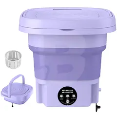 Mașină de spălat portabilă pliabilă 9L cu funcție de stoarcere și 3 programe