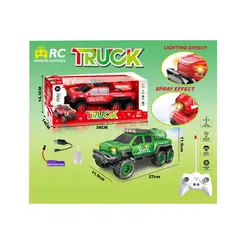 Mașină cu Telecomandă RC Truck „Cool Cars” 6WD, Tracțiune 6x6, Efect de Spray (Fum), Lumini LED și Roți de Cauciuc