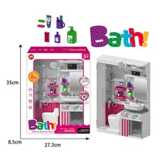 Set de Baie Interactiv pentru Păpuși, cu Duș Funcțional, Lumini și Accesorii de Îngrijire