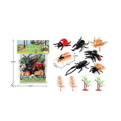 Set insecte cu copaci și plante în ambalaj