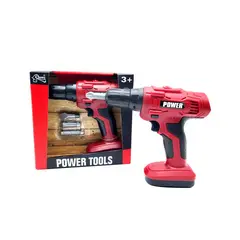 Bormasină Electrică de Jucărie pentru Copii, Mișcare Rotativă Realistă, Include 3 Capete Interschimbabile, Dimensiuni 18 x 16 cm, Multicolor