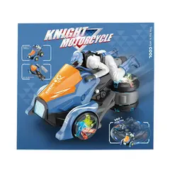 Motocicletă de Cascadorii cu Telecomandă, Rotație la 360 Grade, Efecte de Lumini Intermitente și Muzică, Design Aerodinamic