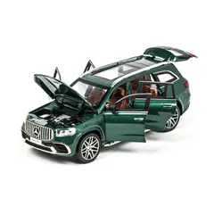 Machetă Auto Metalică Mercedes-Benz GLS 63 AMG, Scară 1:24, 3 Efecte Sonore, 6 Portiere/Capote Mobile, Lumini LED, Lungime 21 cm
