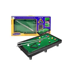 Set Joc de Biliard pentru Copii tip Tabletop, Include Măsuță, 2 Tacuri și Set Bile, Lungime 45 cm