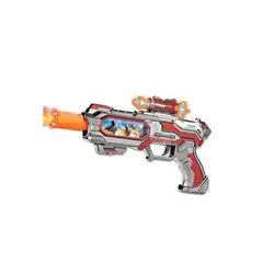 Pistol Interactiv „Cool Spray” cu Efect de Abur Realist, Lumini LED, Sunete de Luptă și Vibrații, Lungime 26 cm, Multicolor