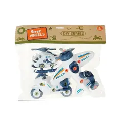 Set vehicule poliție de jucărie cu asamblare și demontare