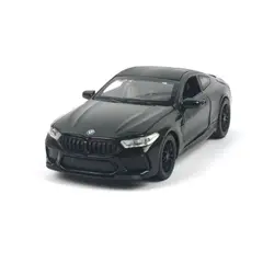 Machetă Metalică Sport M8, Scara 1:32, 6 Puncte de Deschidere (Uși, Capotă, Portbagaj), Efecte de Sunet și Lumini, Lungime 16 cm