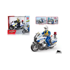 Motocicletă Interactivă de Poliție "Patrol Chase", cu Figurină Polițist, Lumini 3D și Sunete de Sirenă