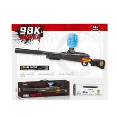 Arma automata MP18, 58 cm, 2 moduri de tragere, efecte LED, set complet cu 500 bile gel incluse