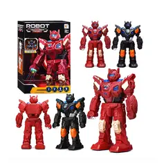 Robot interactiv "Space Warrior" cu lumini LED, sunete realiste de lupta si functii de mers