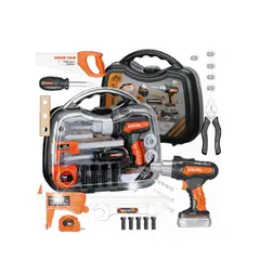 Set de Scule "Micul Meșter" - 21 Piese, cu Bormașină Electrică Funcțională și Valiză Portabilă de Depozitare