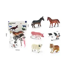 Set 6 Figurine Animale de Fermă, Detalii Realiste pentru Joc Educativ, Include Cal, Vacă și Oaie, Dimensiuni 10-12 cm