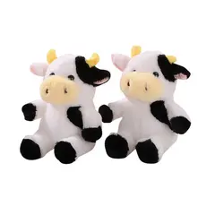 Văcuță din pluș alb-negru pentru copii