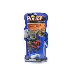 Set de Joacă Force Police pentru Copii, Include Pistol Tactic, Cătușe cu Chei și Insignă, Lungime Pistol 20 cm, Multicolor