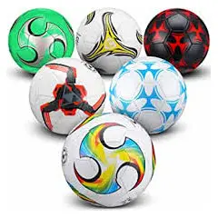 Minge de Fotbal Nr. 5, Mix de Modele Sportive, Material Rezistent, Circumferință Standard, Diametru 22 cm, Multicolor