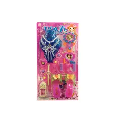 Set Accesorii de Frumusețe pentru Fetițe, Include Papuci cu Toc, Colier și Cercei, Design Elegant, Lungime Talpă 19 cm, Multicolor