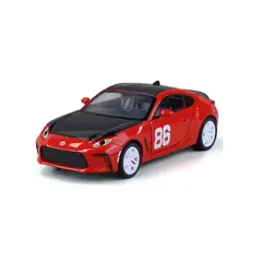 Mașină metal Toyota GR86 1:24 cu design sportiv roșu și negru