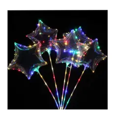 Set 50 Baloane Party cu LED multicolor forma Steluta pentru petreceri si evenimente