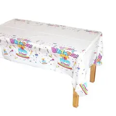 Față de Masă Tematică "Happy Birthday", Protecție Masă pentru Petreceri, 180 x 108 cm