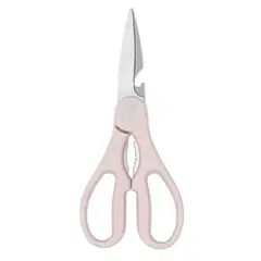 Foarfecă de bucătărie multifuncțională roz cu lamă din inox