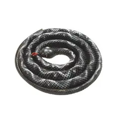 Șarpe Fals din Cauciuc Flexibil, Aspect Realist, Lungime 100 cm, Culoare Negru, Ideal pentru Speriat Păsările sau Farse