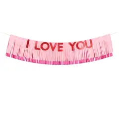 Banner Decorativ „I Love You” pentru Valentine's Day sau Aniversări, Dimensiuni 150 cm x 30 cm