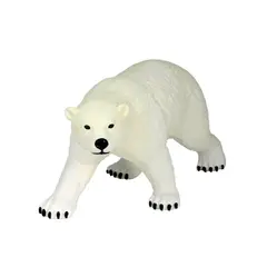 Figurină Gigant Urs Polar, Colecția Wildlife, Lungime 35 cm, Material Rezistent cu Textură Detaliată