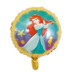 Balon din Folie de Aluminiu Rotund Ariel - Mica Sirenă, Disney Princess, 45 x 45 cm