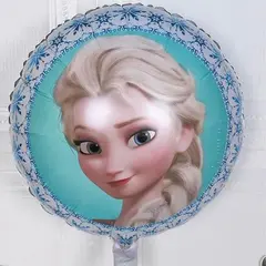 Balon din Folie de Aluminiu Rotund Elsa - Regatul de Gheață (Frozen), 45 x 45 cm