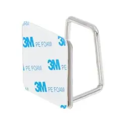 Cârlig Metalic Autoadeziv, Finisaj Argintiu, Suport pentru Obiecte Suspendate, 4.5 x 4.5 cm