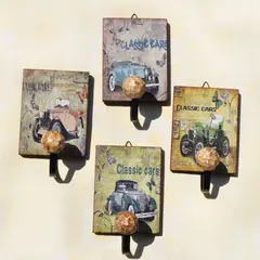 Cuier de Perete din Lemn Masiv, Stil Clasic Franțuzesc, Finisaj Elegant, Diverse Culori