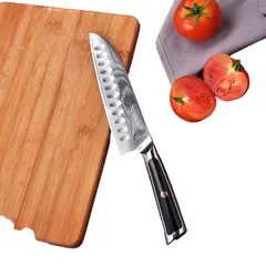 Cuțit Lat de Bucătărie din Oțel Inoxidabil, Model Profesional pentru Tocat și Feliat