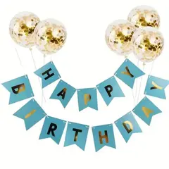 Ghirlandă Decorativă pentru Petrecere, Model Stegulețe, 16.5 x 12 cm