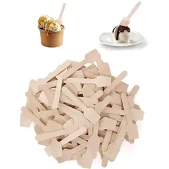 Set 100 Linguri din Lemn Biodegradabile – Alternativă Eco-Friendly la Plastic