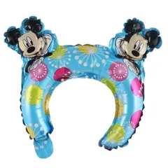 Balon din Folie Tip Bentiță pentru Cap, Modele Minnie, Mickey și Mesaje Festive, 31 x 31 cm