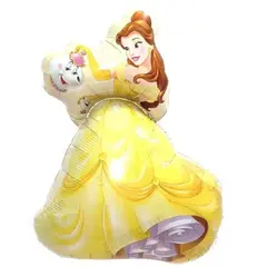 Balon din Folie Metalizată, Model Figurină Prințesa Belle (Frumoasa și Bestia), 85 x 65 cm