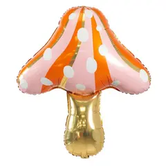 Balon din Folie de Aluminiu Tip Figurină, Model Ciupercă cu Buline, 65 x 53 cm