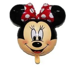 Balon din Folie de Aluminiu Tip Figurină, Model Cap Minnie Mouse, 25 x 25 cm