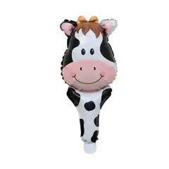 Balon din Folie de Aluminiu Figurină, Model Văcuță pentru Băț, 45 cm